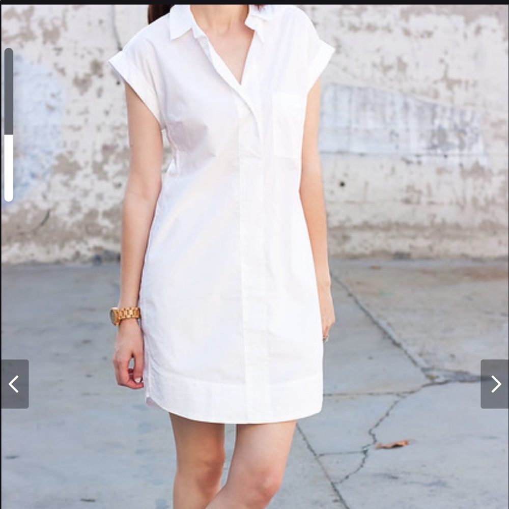 J. Crew white shirt dress
